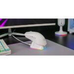 Mars Gaming MM-T3 Mouse wireless ultraleggero - 14400 dpi - Bluetooth 5.0 - Rf 2,4 GHz - Interruttori HUANO - Base con luci RGB - 7 pulsanti configurabili - 118x64x40 mm - Colore bianco - immagine 4