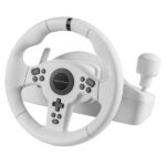 Mars Gaming MWH-RSXONE Set volante 270º e pedali da corsa XL - Risposta istantanea - Vibrazione immersiva - Levette e leva sequenziale integrata - 11 pulsanti - DPad - 260x275x240 mm - Colore bianco - immagine 3