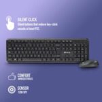 Kit tastiera wireless e mouse wireless NGS 1200 dpi - Italiano - 12 tasti multimediali - Indicatori LED - Colore nero - immagine 2