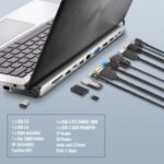 NGS Adattatore multiporta USB-C 12 in 1 - WIN/MAC-HDMI-VGA-LAN-SD/TF- LAN - PD 100W CHARGE - 3xUSB3.0 - immagine 4