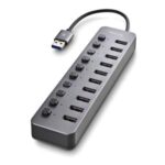 NGS IHUB10  Hub USB 3.0 - 10 porte USB 3.0 con interruttori - Fino a 5 Gbps - immagine 2