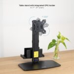 Tooq Supporto da tavolo per monitor da 17"-27" - Regolabile in altezza. Girevole e inclinabile - Gestione dei cavi - Peso massimo 6 kg - Supporto per mini CPU - VESA 100x100 mm - immagine 2