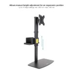 Tooq Supporto da tavolo per monitor da 17"-27" - Regolabile in altezza. Girevole e inclinabile - Gestione dei cavi - Peso massimo 6 kg - Supporto per mini CPU - VESA 100x100 mm - immagine 4