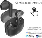 ZTE Buds 2 Auricolari True Wireless - Bluetooth 5.3 - 25 ore di autonomia - Resistenza IPX4 - Colore nero - immagine 4