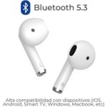 ZTE Buds 2 Auricolari True Wireless - Bluetooth 5.3 - 25 ore di autonomia - Resistenza IPX4 - Colore bianco - immagine 2