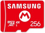 Scheda Micro SD Samsung per console Nintendo Switch 2 - Capacità 256 GB - Logo Mario Bros - Velocità elevate e stabili - Prestazioni ottimizzate - Colore rosso - immagine 2