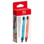 Nintendo Pack di 2 cinturini per Joy-Con 2 sinistro/destro - Facile da agganciare e sganciare - Migliora la sicurezza nei giochi attivi - Aumenta la stabilità in modalità mouse - Colore rosso e azzurro - immagine 2