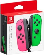 Nintendo Set di 2 controller Joy-Con sinistro/destro per Nintendo Switch - Autonomia fino a 20 ore - Vibrazione HD - Sensore di movimento e accelerometro - Pulsante di cattura - Sensore NFC per Amiibo - Telecamera a infrarossi - Colore rosa e verde neon - immagine 3