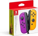 Set di 2 controller Joy-Con sinistro/destro per Nintendo Switch - Autonomia fino a 20 ore - Vibrazione HD - Sensore di movimento e accelerometro - Pulsante di cattura - Sensore NFC per Amiibo - Telecamera a infrarossi - Colore viola e arancione neon - immagine 2