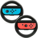 Nintendo Pack di 2 volanti per Joy-Con - Migliore presa - Immersione nei giochi di corse - Comandi non inclusi - Colore rosso e blu - immagine 4