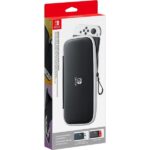 Nintendo Pack con custodia e 2 protezioni per lo schermo per console Nintendo Switch OLED - Protezione efficace contro gli urti - Materiale resistente e durevole - Colore nero - immagine 4