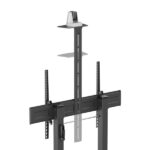 Aisens Supporto da pavimento ECO con ruote e manovella - Vassoio per DVD e supporto per videocamera per monitor/TV - Fino a 120 kg - Da 60 a 100 pollici - Colore nero - immagine 2