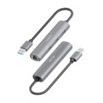 Aisens ASUC-4P034-GR Adattatore di rete USB 3.0 a Gigabit Ethernet + Hub 3xUSB-A 3.0 - 15 cm - Colore grigio - immagine 3