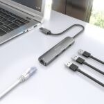 Aisens ASUC-4P034-GR Adattatore di rete USB 3.0 a Gigabit Ethernet + Hub 3xUSB-A 3.0 - 15 cm - Colore grigio - immagine 5