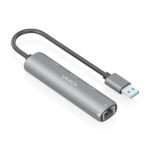 Aisens ASUC-4P037-GR Adattatore di rete USB 3.0 a Gigabit Ethernet + Hub 3xUSB-C - 15 cm - Colore grigio - immagine 2