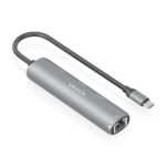Aisens ASUC-4P040-GR Adattatore di rete USB-C a Gigabit Ethernet + Hub 2xUSB-C e 1xUSB-A 3.0 - 15 cm - Colore grigio - immagine 2