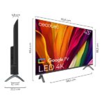 Cecotec Serie A4 ALU40043 Smart TV senza cornice da 43" LED con risoluzione 4K UHD - Processore Cortex A55 - Google TV - Dolby Audio - HDMI 2.1 - Chromecast integrato - 16 GB ROM - Colore nero - immagine 3