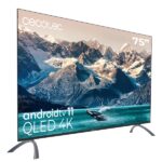 Cecotec V2 series VQU20075S Smart TV senza cornice da 75" QLED con risoluzione 4K UHD - Sistema Dolby - Processore a 4 core - Android TV 11 - HDMI 2.1 48Gbps - Chromecast integrato - Colore nero - immagine 2