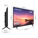 Cecotec 0 Series 0024 Smart TV LED da 24" con risoluzione HD - Schermo LED da 24" - Audio Dolby - Memoria Flash - Connessioni HDMI e USB - Colore nero - immagine 3