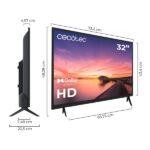 Cecotec 0 Series 0032 Smart TV LED da 32" con risoluzione HD - Audio Dolby - Memoria Flash - Connessioni HDMI e USB - Colore nero - immagine 3