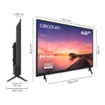 Cecotec 0 Series 0040 Smart TV LED da 40" con risoluzione HD - Sistema Dolby - Connessioni HDMI e USB - Sintonizzatore DVB - Retroilluminazione LED - Alto contrasto - Colore nero - immagine 3