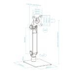 Tooq Supporto da tavolo per monitor da 17"-32" - Rotazione, inclinazione e orientamento regolabili - Gestione dei cavi - Peso massimo 8 kg - VESA 100x100 mm - immagine 5