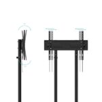 Tooq Kefren Supporto da pavimento con ruote per schermi da 37" a 70" - Altezza regolabile - Blocco ruote - Ripiano - Gestione cavi - Peso max 70 kg - VESA max 600X400 mm - Colore nero - immagine 2