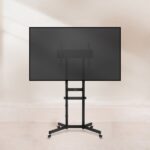 Tooq Kefren Supporto da pavimento con ruote per schermi da 37" a 70" - Altezza regolabile - Blocco ruote - Ripiano - Gestione cavi - Peso max 70 kg - VESA max 600X400 mm - Colore nero - immagine 4