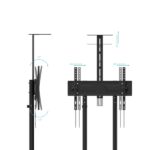 Tooq Nefertiti Supporto da pavimento con ruote per schermi da 37" a 70" - Altezza regolabile - Blocco ruote - Ripiano - Vassoio superiore per webcam - Gestione cavi - Peso massimo 70 kg - VESA massimo 600X400 mm - Colore nero - immagine 2