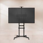Tooq Nefertiti Supporto da pavimento con ruote per schermi da 37" a 70" - Altezza regolabile - Blocco ruote - Ripiano - Vassoio superiore per webcam - Gestione cavi - Peso massimo 70 kg - VESA massimo 600X400 mm - Colore nero - immagine 4
