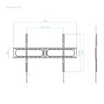 Tooq Supporto fisso a parete per TV da 32"-140" - Peso max 80 kg - VESA max. 1200x800 mm - immagine 5