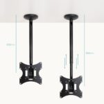 Tooq Supporto a soffitto per schermi da 23-42" - Altezza, inclinazione, rotazione e livellamento regolabili - Gestione dei cavi - Peso max. 30 kg - VESA max. 200x200 mm - Colore nero - immagine 4