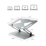 Innovagoods Lastan Supporto per laptop fino a 18" - Regolabile in altezza - Angolo regolabile - Antiscivolo - Leggero - Pieghevole - 26,5x22x4,5 cm - Colore grigio - immagine 4