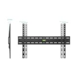 Tooq LP1050F-B Supporto fisso a parete per TV da 37"-86" - Peso massimo 45 kg - VESA 600x400 mm - Colore nero - immagine 2