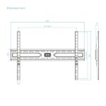 Tooq LP1050F-B Supporto fisso a parete per TV da 37"-86" - Peso massimo 45 kg - VESA 600x400 mm - Colore nero - immagine 4