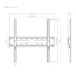 Tooq LP1072F-B Supporto fisso a parete per TV da 32"-70" - Peso massimo 45 kg - VESA 400x400 mm - Colore nero - immagine 4