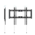 Tooq LP1073F-B Supporto fisso a parete per TV da 32"-70" - Peso max 75 kg - VESA 400x400 mm - Sistema di sgancio tramite cordino - Colore nero - immagine 2