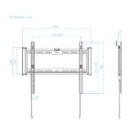 Tooq LP1073F-B Supporto fisso a parete per TV da 32"-70" - Peso max 75 kg - VESA 400x400 mm - Sistema di sgancio tramite cordino - Colore nero - immagine 4