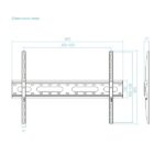 Tooq LP1082F-B Supporto fisso a parete per TV da 37"-80" - Peso massimo 45 kg - VESA 600x400 mm - Colore nero - immagine 4