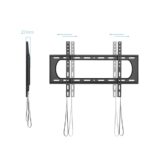 Tooq LP1084F-B Supporto fisso a parete per TV da 37"-80" - Peso max 80 kg - VESA 600x400 mm - Sistema di sgancio tramite cordino - Colore nero - immagine 2