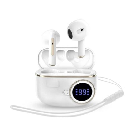 Energy Sistem ChargeView TWS Auricolari - Bluetooth 5.4 - Tecnologia True Wireless - 20 ore di autonomia - Display con stato della batteria - Colore bianco