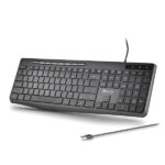 NGS Spectra Tastiera USB Ultra Slim - USB-A - Silenziosa - Indicatori LED - Colore Nero