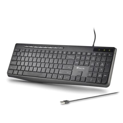 NGS Spectra Tastiera USB Ultra Slim - USB-A - Silenziosa - Indicatori LED - Colore Nero