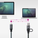 Nanocavo Cavo USB 3.2 Gen2x2 5A/100W - USB-C + USB-A/M a USB-C/M - 1 m - Colore grigio - immagine 4