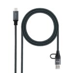 Nanocavo Cavo USB 3.2 Gen2x2 5A/100W - USB-C + USB-A/M a USB-C/M - 1