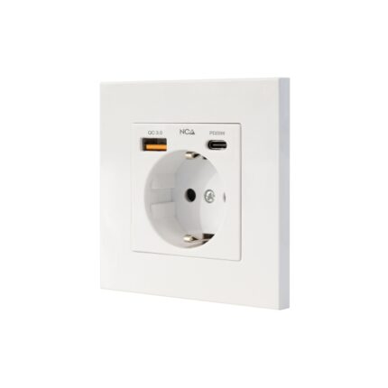 Nanocavo Rosetta Presa a muro da incasso tipo Schuko - 1xUSB-A QC 3.0