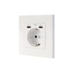 Nanocavo Rosetta Base presa a muro da incasso tipo Schuko - 2xUSB-C PD - 3