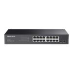 Mercusys MS116GS Switch 16 porte Gigabit RJ45 10/100/1000Mbps con auto-negoziazione - Plug & Play - Montaggio su scrivania o rack - Colore nero