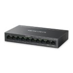 Mercusys MS110CMP Switch 10 porte RJ45 - 8 porte 10/100Mbps PoE+ - 2 porte Gigabit - Portata fino a 250 metri - Colore nero - immagine 2