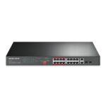 Mercusys MS118CP Switch 18 porte RJ45 - 16 porte 10/100Mbps PoE+ - 2 porte Gigabit - Portata fino a 250 metri - Colore nero